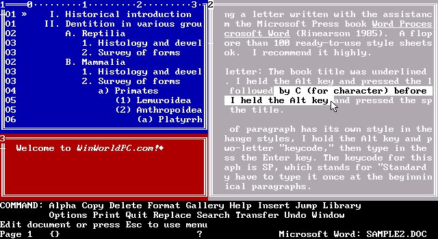 Microsoft Word 2.x (DOS) 0 Microsoft Word 2.x (DOS) 0